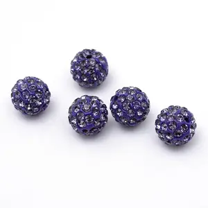 Polymer Clay Pave Rhinestone Beads
