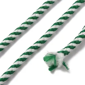 Two Tone Striped Cotton & Polyamide Braided Cord