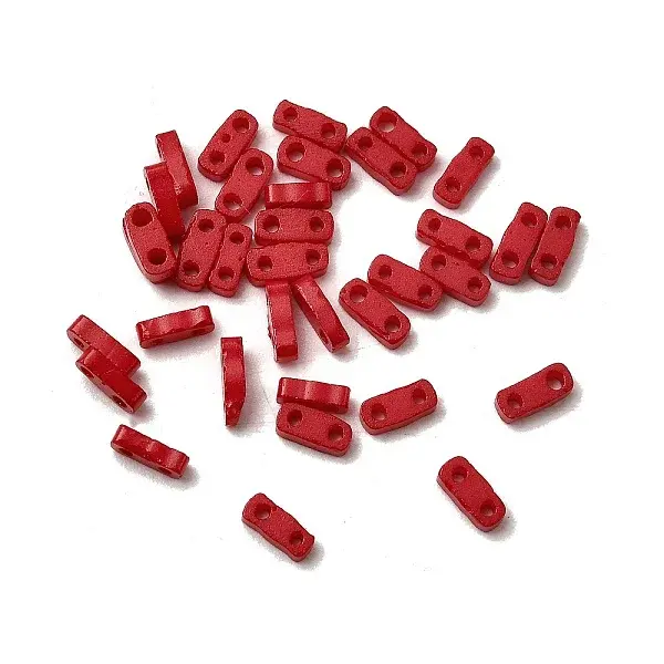 2-Hole Baking Paint Glass Seed Beads