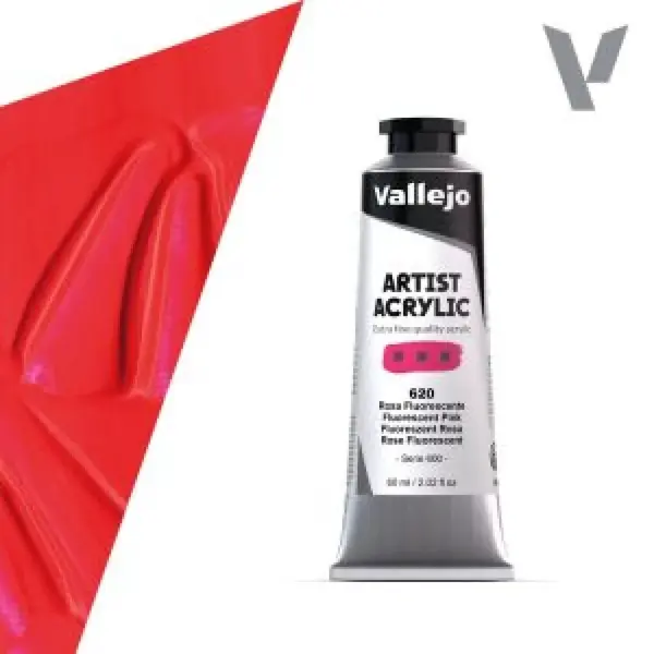 Akrylová barva Vallejo Artist 60ml – 620 Fluorescent Pink