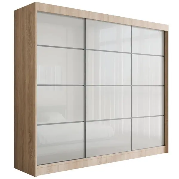 ALTDECOR ŠATNÍ SKŘÍŇ PEKA III – 250 cm – Sonoma dub | bílá