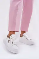 Boto Dámské Sportovní Boty Na Platformě Z Eko Kůže Panther Bílé Velionna