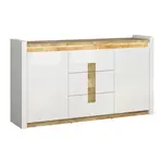Petits-meubles SIDEBOARD Helios Bílá a dřevo