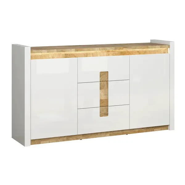 Petits-meubles SIDEBOARD Helios Bílá a dřevo