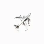 Ombre Decorative metal clothes pin airplane - silver