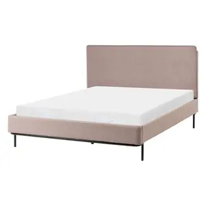 Beliani POSTEL s roštem 140/200 cm Taupe Corio