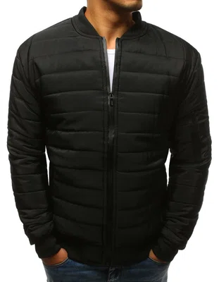 Pánská bunda prošívaná bomber jacket černá Dstreet