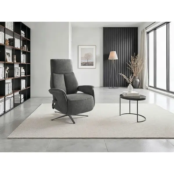 Sit & More RELAXAČNÍ KŘESLO, textil, tmavě šedá