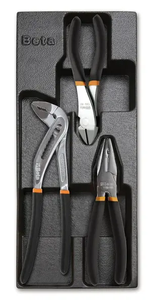 Beta tools SADA 3 KLEŠTÍ V PLASTOVÉ PODESTĚ, 2424/T156