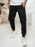 Spodnie męskie cargo czarny Dstreet