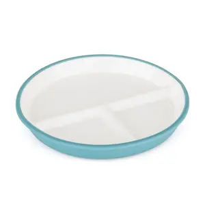 PETITE&MARS Tanier keramický so silikonovým obalom Teal Blue
