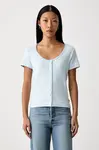 Levi's  tričko dámske s bavlnou AUSTEN BUTTON THROUGH SS