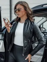 Dámská kožená bunda JAMIE černá