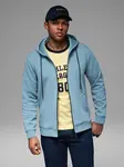 Ombre Unzipped hoodie sweatshirt in streetwear style - light blue
