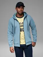 Ombre Unzipped hoodie sweatshirt in streetwear style - light blue