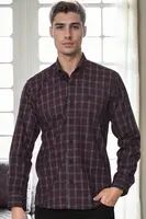 G711 DEWBERRY MEN'S SHIRT-BURGUNDY-1