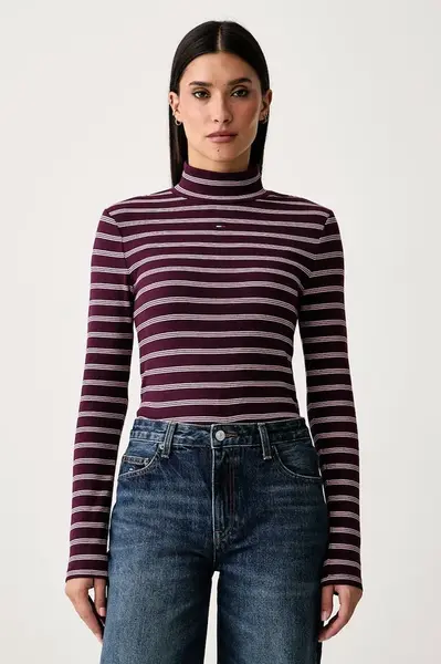 Tommy Jeans  tričko s dlouhým rukávem dámské bavlněné