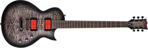 ESP LTD BB-200 Baritone QM STBLKSB Satin