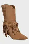 MICHAEL Michael Kors  kotníkové boty dámské semišové Daniela Fringe Mid Boot