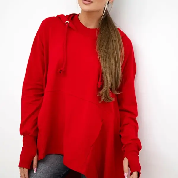 Halenka se dole rozevlátá červeně