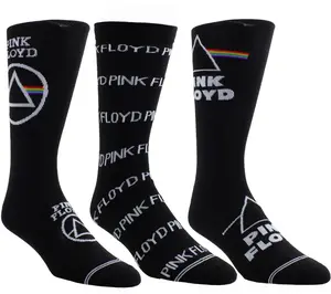 Perri's Leathers Pink Floyd Guitar Tin Socks 3 Pack Set 001 One Size M