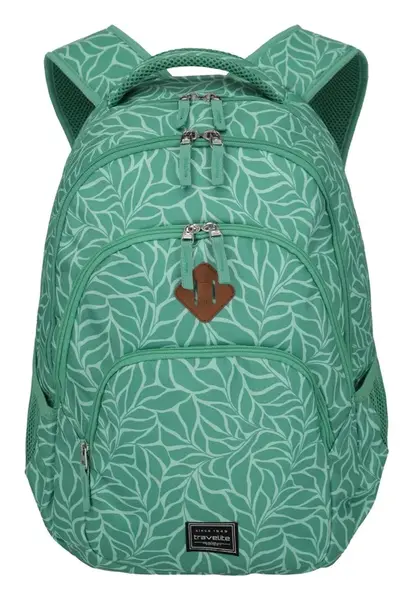 Batoh na notebook Travelite Basics Backpack Print Green