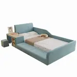 CHICFURN DĚTSKÁ POSTEL 90/200 cm v modré barvě se stolkem a taburetem