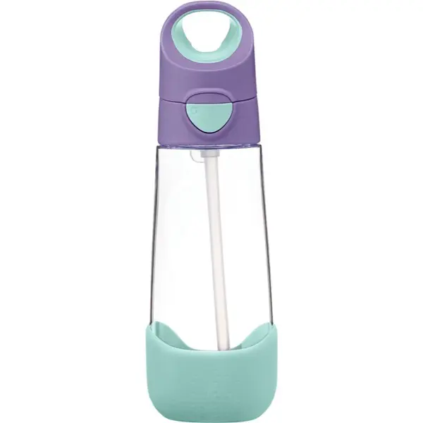 b.box Bottle with Straw láhev s brčkem Lilac Pop 1 ks