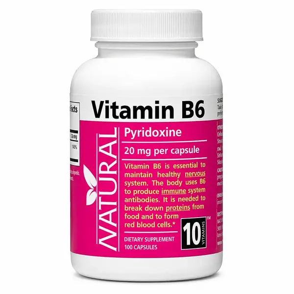 Vitamín B6 - Pyridoxín - 20 mg - 100 kapsúl