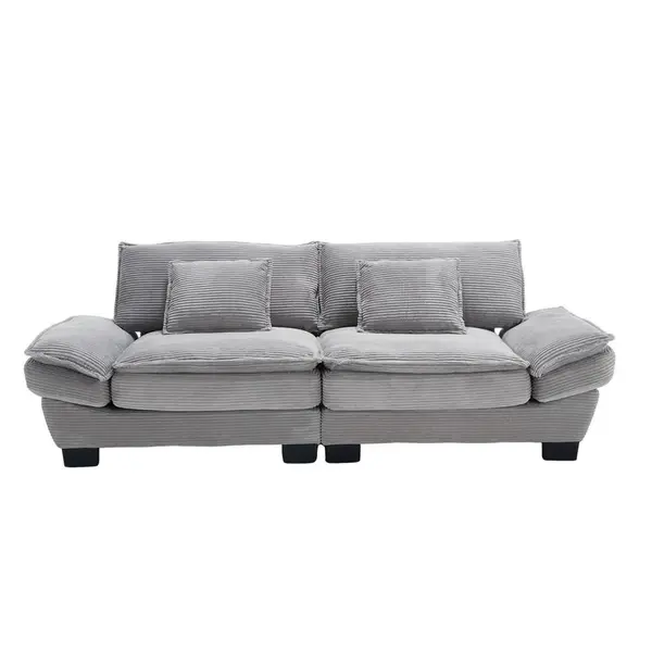 SEDACÍ SOUPRAVA 2-místná 224/81/81 cm Světle šedá