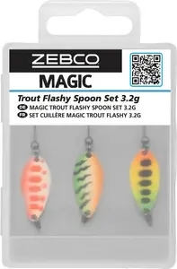 Zebco plandavka magic trout flashy spoon set 3.2 g 3ks
