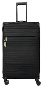 Veľký textilný kufor na kolieskach Travelite BARBARA Stepp L Black