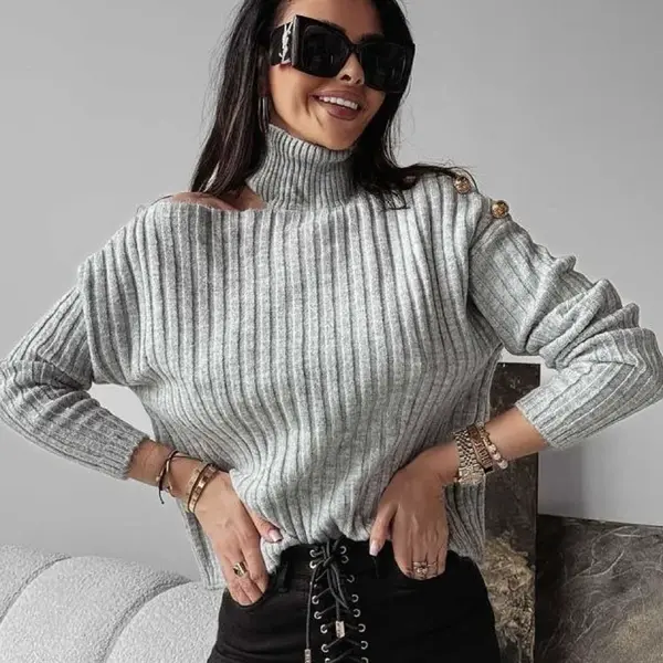 Grey turtleneck ASHLEY 2023 OLAVOGA