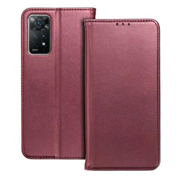 flipové pouzdro Smart Magneto pro Xiaomi Redmi Note 13 4G, vínová