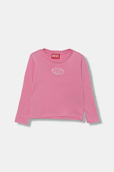 Detská bavlnená košeľa s dlhým rukávom Diesel TIVALSYLS T-SHIRT