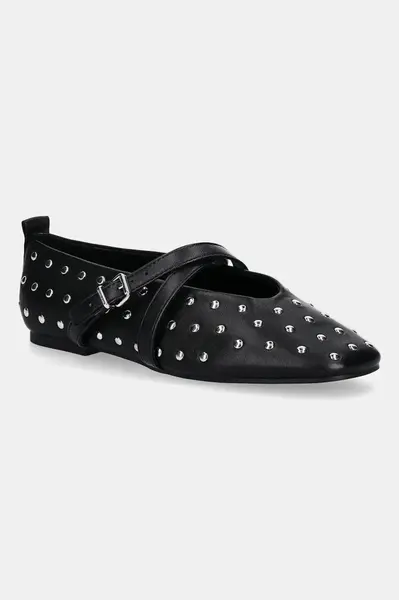 Kožené balerínky Tommy Jeans MARYJANE STUDDED BALLERINA