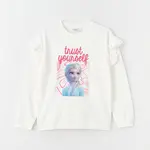 LC Waikiki Crew Neck Elsa Printed Long Sleeve Girl's Sweatshirt