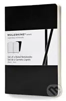 Moleskine - sada 2 malých linajkovaných zápisníkov Volant (mäkká väzba) - čierny