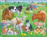 Domáce a hospodárske zvieratá  (FH35) (Pets and Farm Animals) - puzzle z kategorie Naučné puzzle