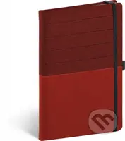 Notes Skiver - červenovínový (linkovaný s gumičkou na uzavření)