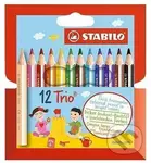 Pastelky STABILO Trio silné a krátke (12 ks sada)