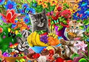 Kitten Fun,Kitten Fun - puzzle z kategorie Umelecké
