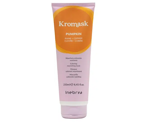 Barvicí vyživující maska Inebrya Kromask Pumpkin - 250 ml, měděná + dárek zdarma