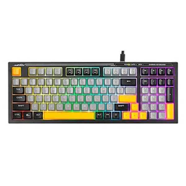 Marvo K638B, klávesnice US, herní, drátová (USB), černá, podsvícení