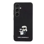 Zadní kryt Karl Lagerfeld PU Saffiano Metal Karl and Choupette pro Samsung Galaxy S24, black