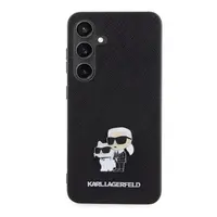 Zadní kryt Karl Lagerfeld PU Saffiano Metal Karl and Choupette pro Samsung Galaxy S24, black