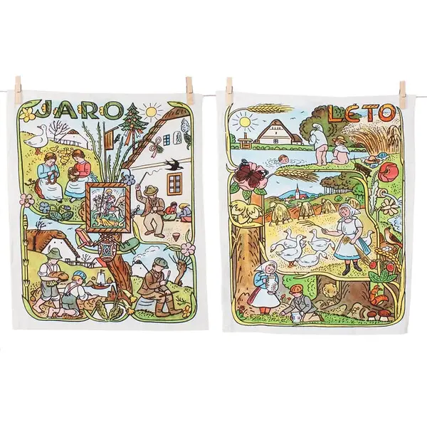 Bavlněné utěrky Matějovský LADA Jaro + Léto 50 x 54 cm 2 ks