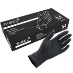 Latexové rukavice pro kadeřníky Sibel Black Pro 20 ks - M (094000155) + dárek zdarma