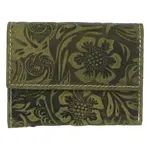 Dámská kožená peněženka zelená se vzorem - Tomas Gulia