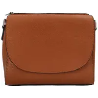 Dámská kožená crossbody kabelka hnědá - Delami Juliane